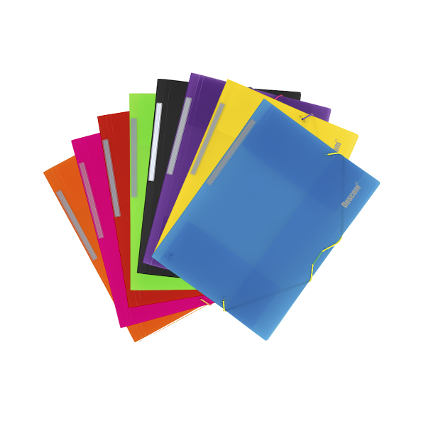 Carpeta de gomas polipropileno Descom con solapas Folio