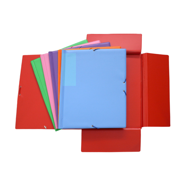 Carpeta de gomas PVC con solapas Folio