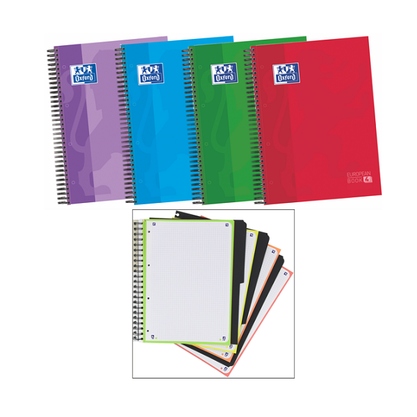 Cuaderno microperforado Oxford European Book 4 A4 cuadrícula 5x5