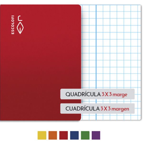 Llibretes Escolofi Foli 50 fulls quadrícula 3x3