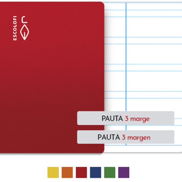 Libretas Escolofi Folio 50 hojas pauta 3 mm
