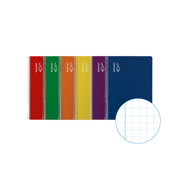 Cuaderno Escolofi Cuarto 50 hojas cuadrícula 6x6