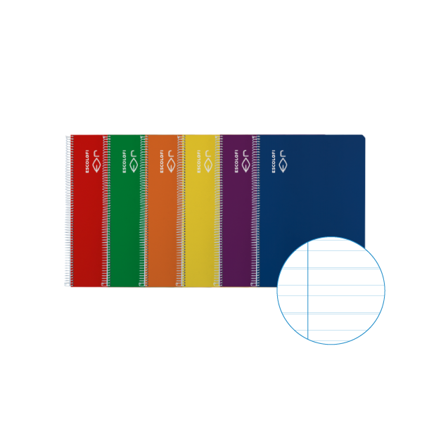 Cuaderno Escolofi Cuarto 50 hojas pauta montesori 3,5 mm