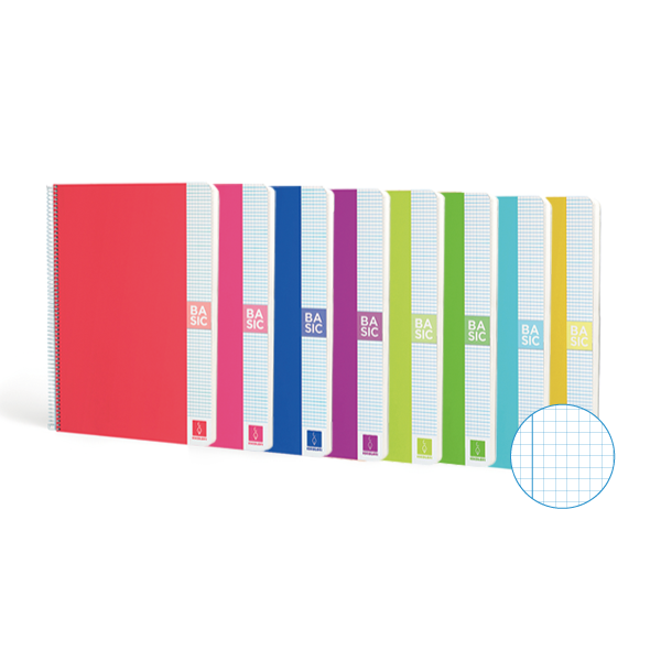 Cuaderno Escolofi Basic A4 80 hojas cuadrícula 4x4
