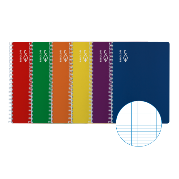 Cuaderno Escolofi Folio 50 hojas milimetrado 2x4x8