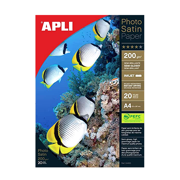 Papel fotográfico Apli Photo Satin A4