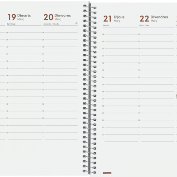 Agenda Finocam Year semana vista