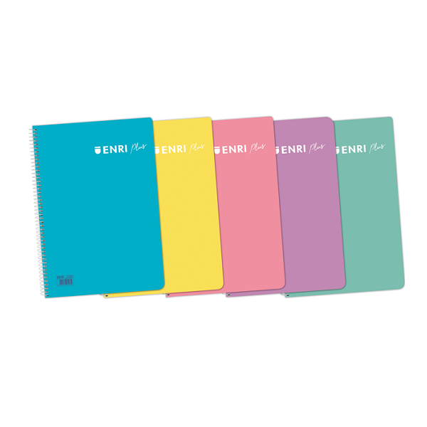 Cuaderno Enri plus tapa polipropileno pastel Cuarto 80 hojas