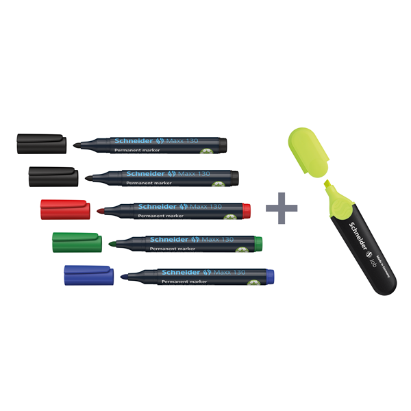 Estuche rotuladores permanentes Schneider Maxx 130