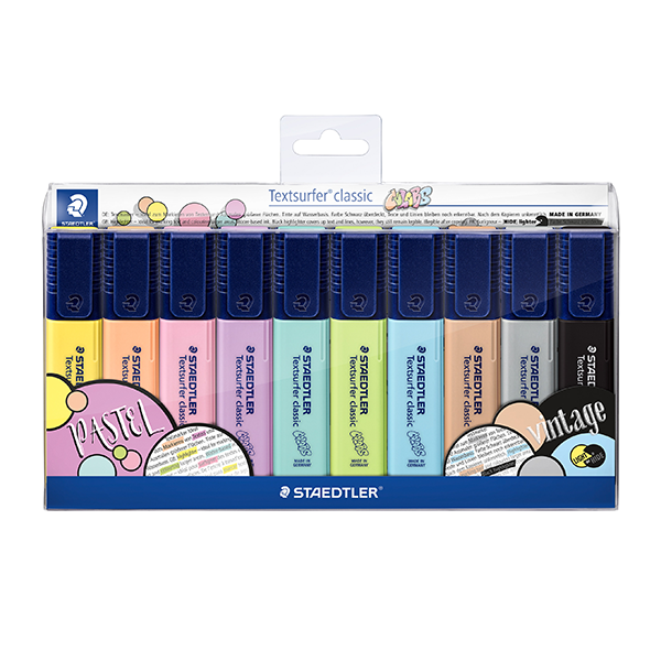 Estuche marcadores fluorescentes Staedtler Textsurfer color pastel