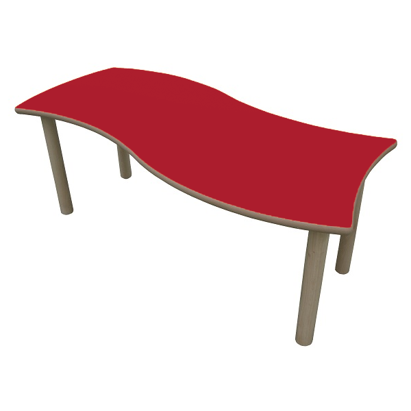 Mesa rectangular onda 120x60 cm T3 59 cm