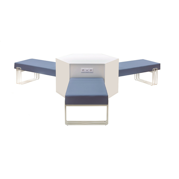 Banc triple BABILON blanc