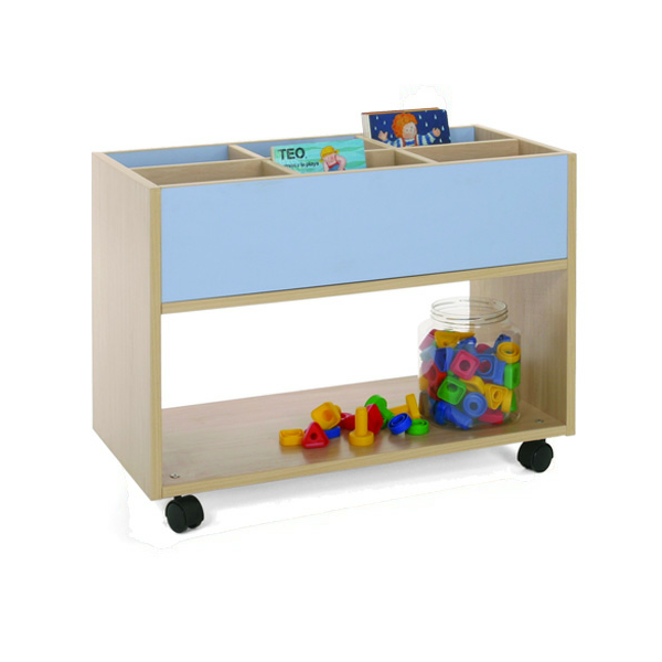 Carro librería infantil alto haya