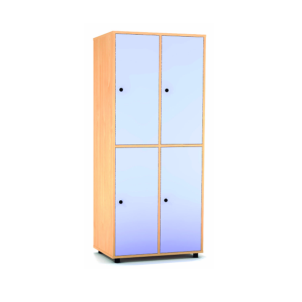 Taquilla haya 2 puertas 2 columnas 40 cm