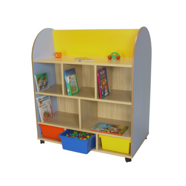 Mueble expositor libros haya ovalado 2 caras