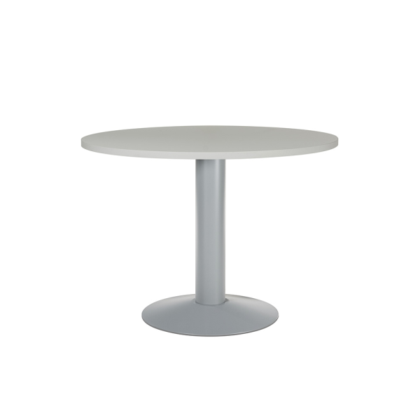Taula reunió circular columna gris 100 Ø
