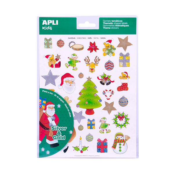 Sobre gomets temáticos Apli Navidad