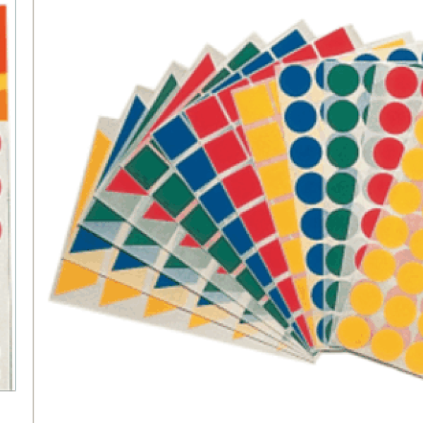 Sobre gomets Apli formas y colores