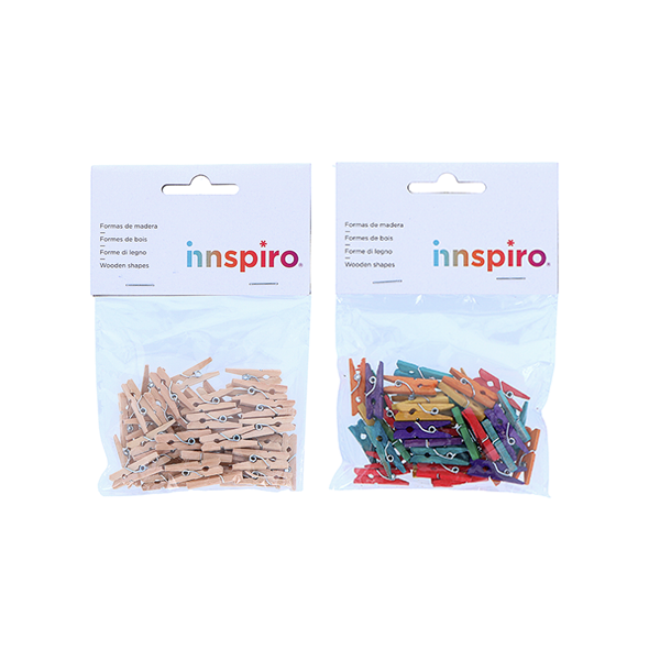 Mini pinzas de madera Innspiro