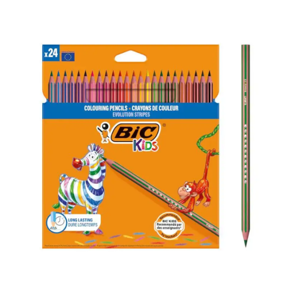Lápices de colores Bic Evolution Stripes