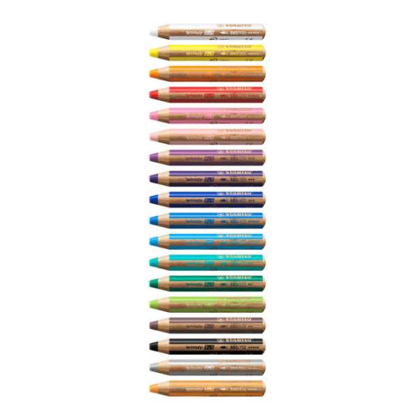 Lápices de colores Stabilo Woody 3 en 1 unicolor