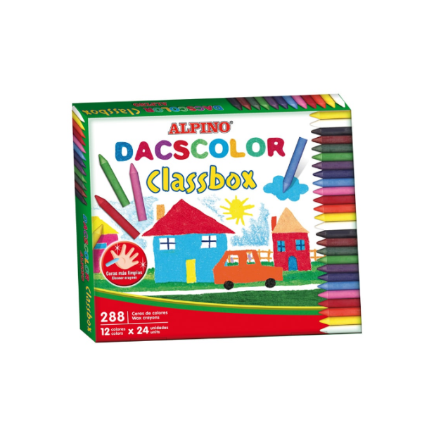 Kit escolar ceras Dacscolor Alpino