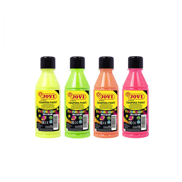 Pintura témpera líquida fosforescente Jovi 250 ml