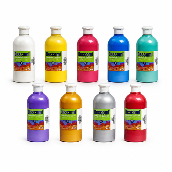 Pintura témpera líquida metalizada Descom 500 ml