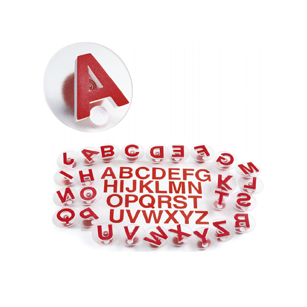 Sellos para estampar letras mayúsculas