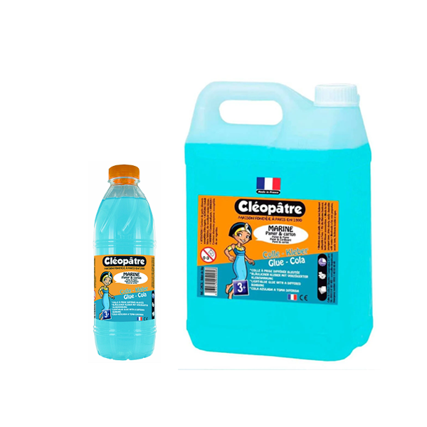 Cola azul reposicionable Cleopatre Marine