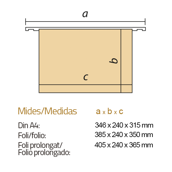 Carpeta colgante Elba visor lateral
