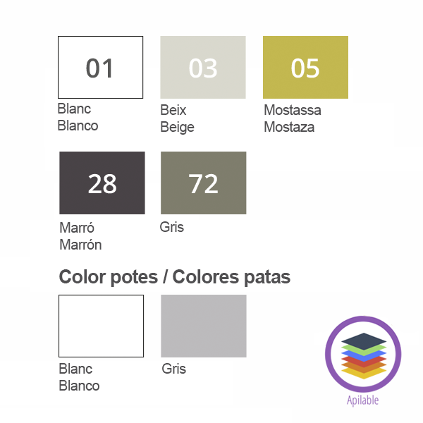 Cadira GUA 150 potes blanques