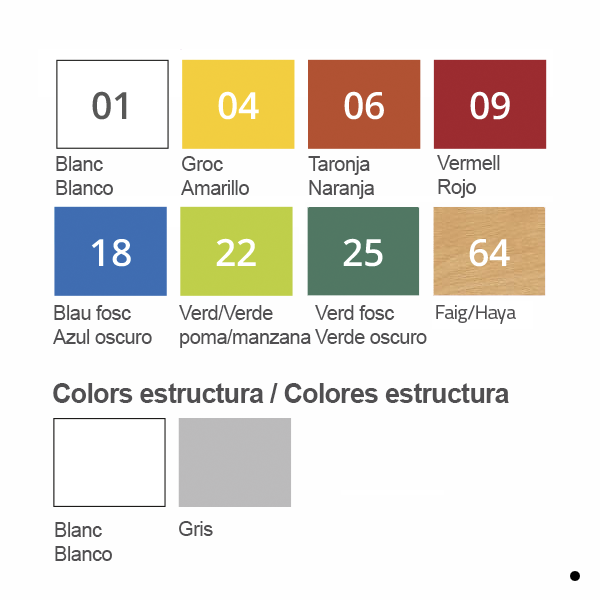 Mesa abatible alt. 54 cm pata blanca