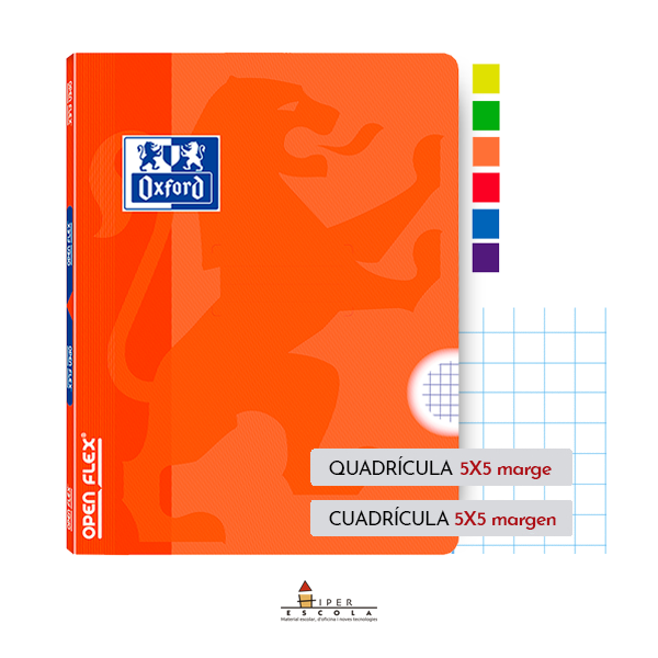 Libreta Oxford Openflex A4 48 hojas cuadricula 5x5