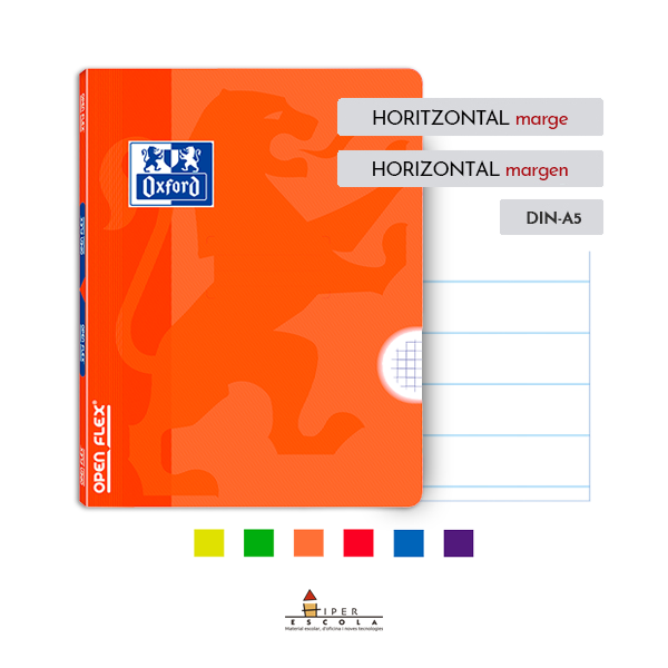 Libreta Oxford Openflex A5+ 48 hojas horitzontal