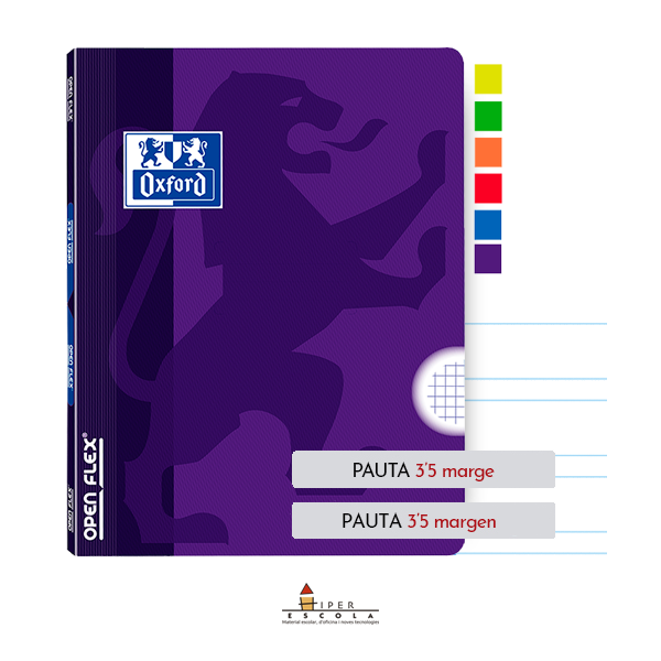 Libreta Oxford Openflex A4 48 hojas pauta 3,5 mm