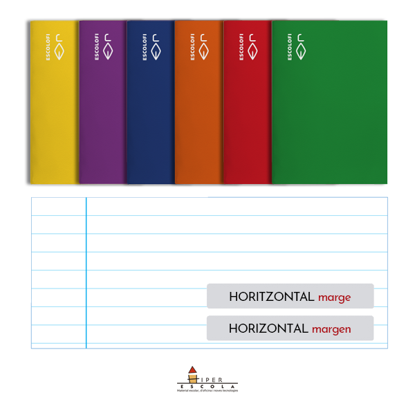 Libretas Escolofi Cuarto 50 hojas horizontal