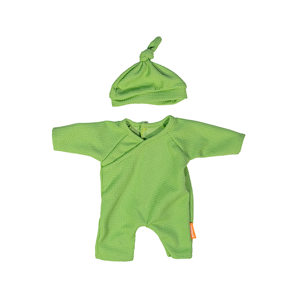 Pijama verde con gorro 32 cm