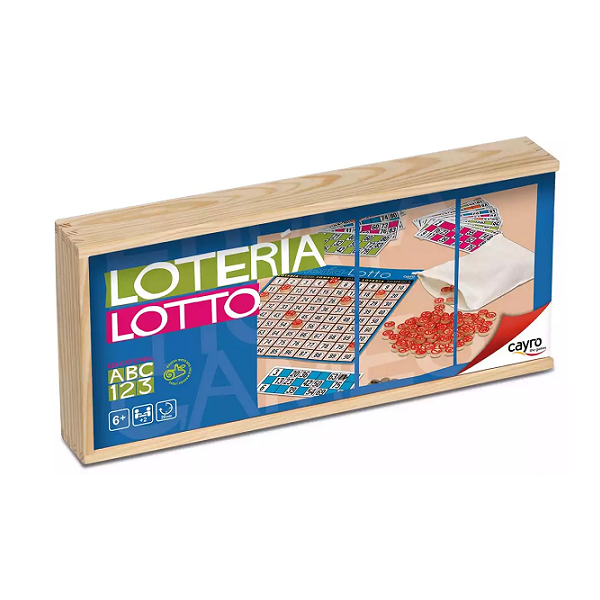 Lotería 48 cartones caja madera