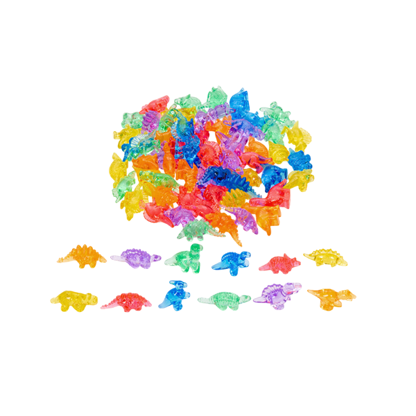 Dinosaurios de colores translúcidos