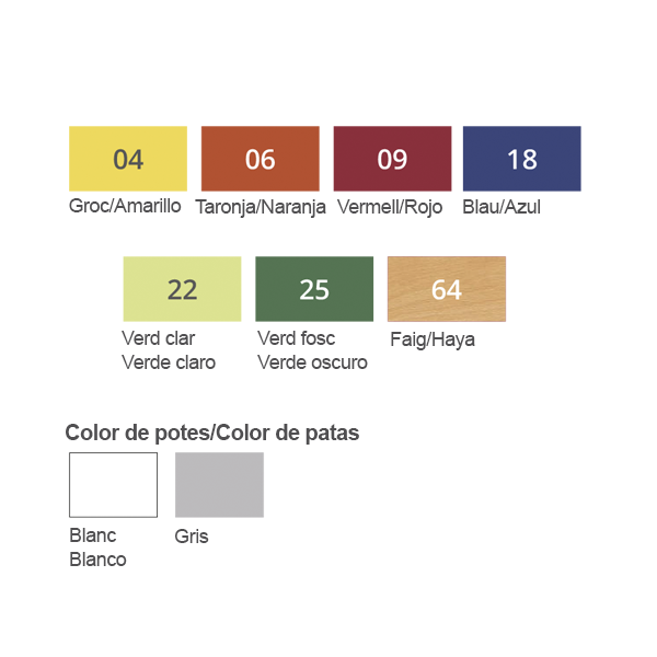Taula plegable LD 120x60 cm alçada 54 cm potes bla
