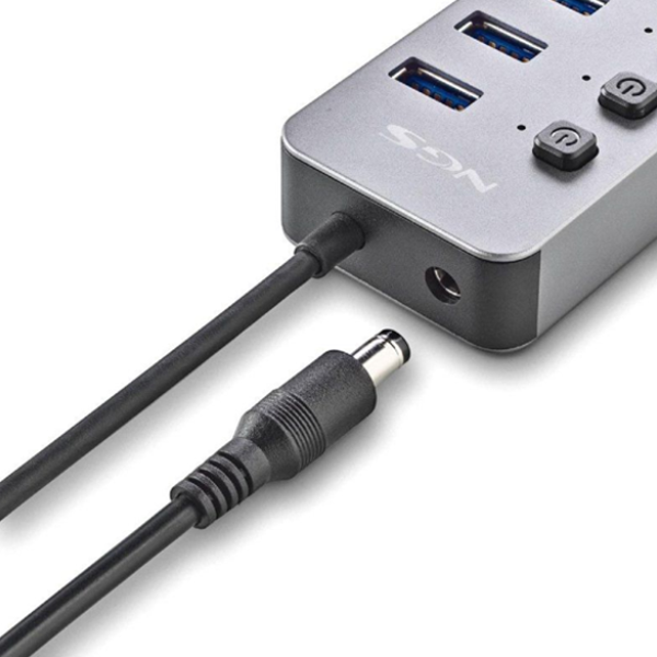 HUB USB 3.0 NGS amb connector tipus A mascle a un