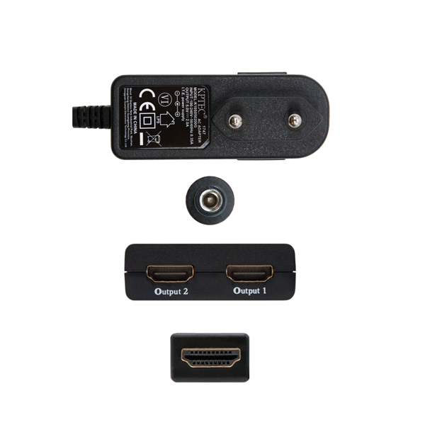 HDMI duplicador alta velocitat 1x2 amb alimentació