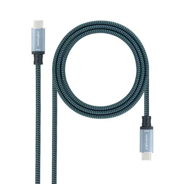 Cable USB 3.2 Gen2x2 20Gbps 5A/100W 4K/60Hz amb co