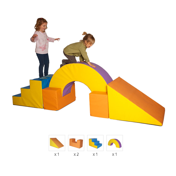 CONJUNTO ESCALERA, PUENTE Y RAMPA