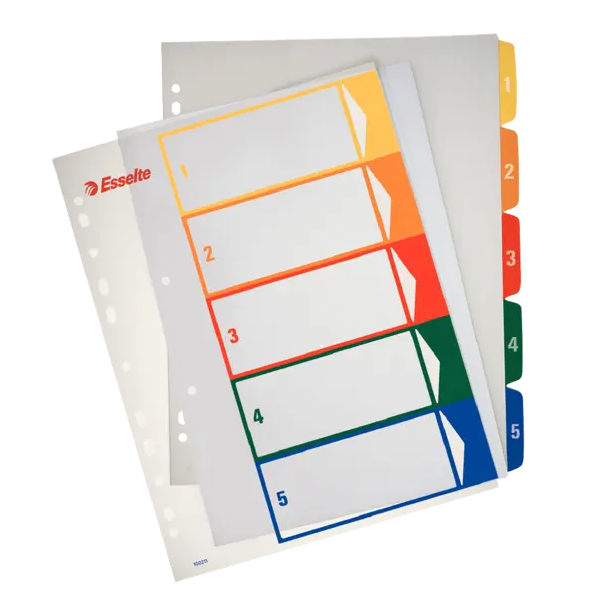 Separadors Esselte imprimibles A4