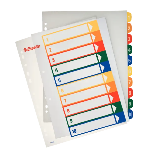 Separadors Esselte imprimibles A4