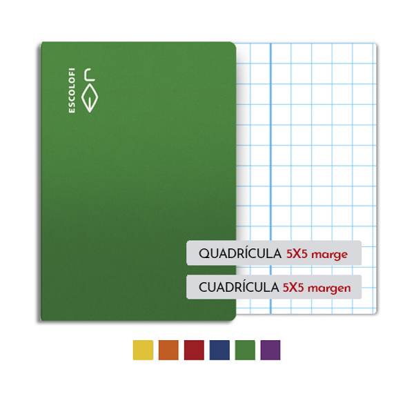 Libretas Escolofi Folio 50 hojas cuadricula 5x5