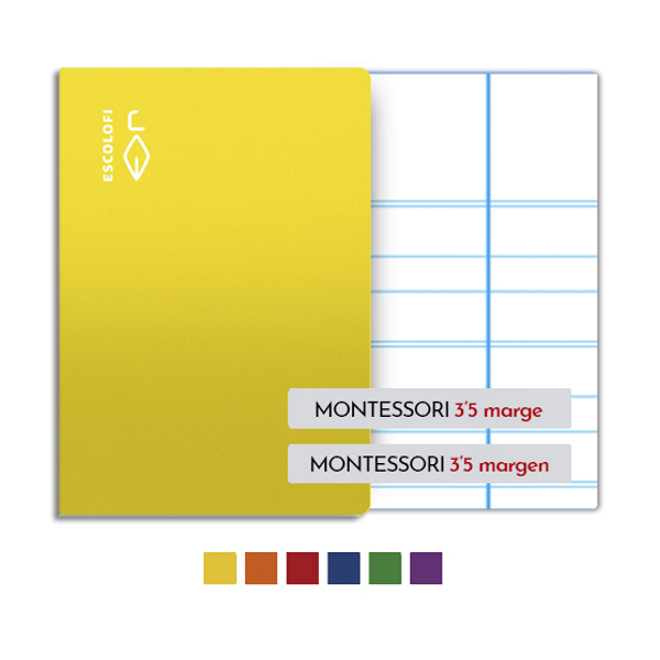 Libretas Escolofi Folio 50 hojas pauta montessori 3,5 mm