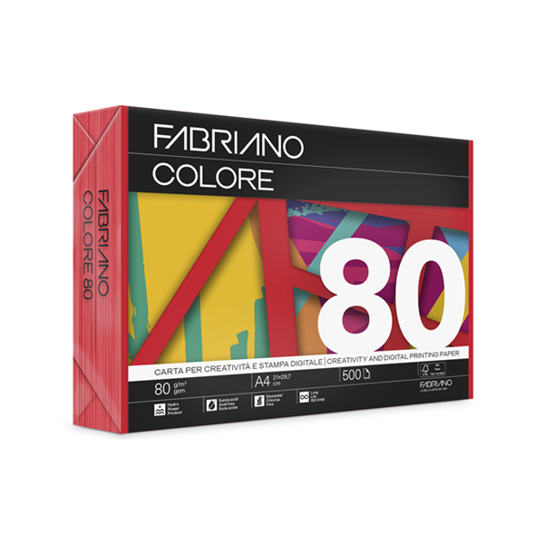 Papel de colores Fabriano Colore 80 500 hojas A4
